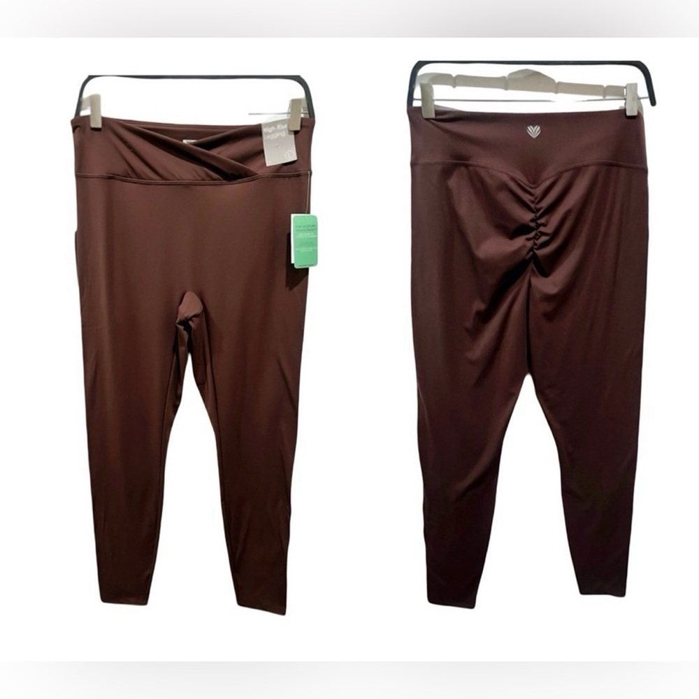 Forever 21 Brown High-Rise Stretch Leggings - Picture 3 of 8